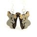 Koala Bears - Small Cute light wieght laser cut wood earrings