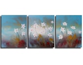 Flower painting Floral Pallet Knife Abstract  Modern art - I remember Springs Series No. 1  - by Skye Taylor