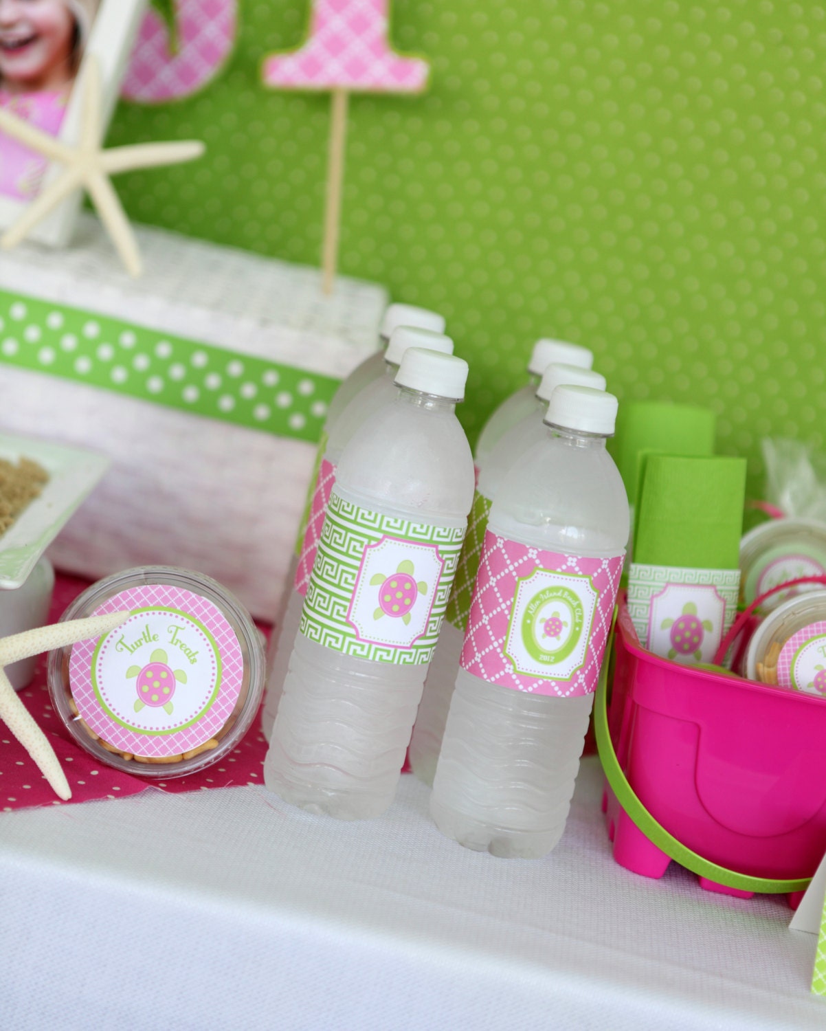 Preppy Turtle Collection: Printable Water Bottle Wraps