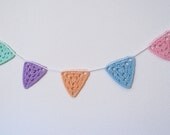 Crocheted Pastel Bunting