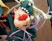 OOAK Custom Zombie Poppet Doll Handmade Halloween Primitive Folk Art Scary Horror