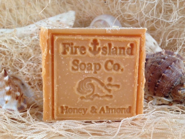 FREE SHIPPING w/a item, Honey & Almond Soap, Large Bar, All Natural Soap, Handmade Soap