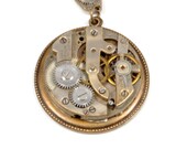 Steampunk Jewelry Steampunk Necklace Pocket Watch Necklace Pendant Antique Brass Steam Punk Jewelry By Victorian Curiosities