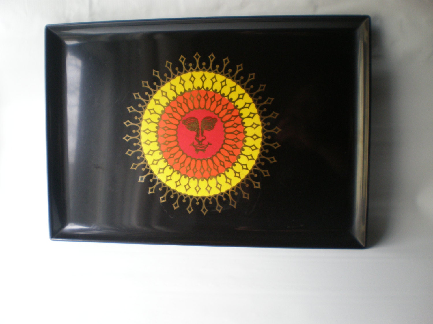 Vintage Large Unusual Couroc Sun Tray Rare