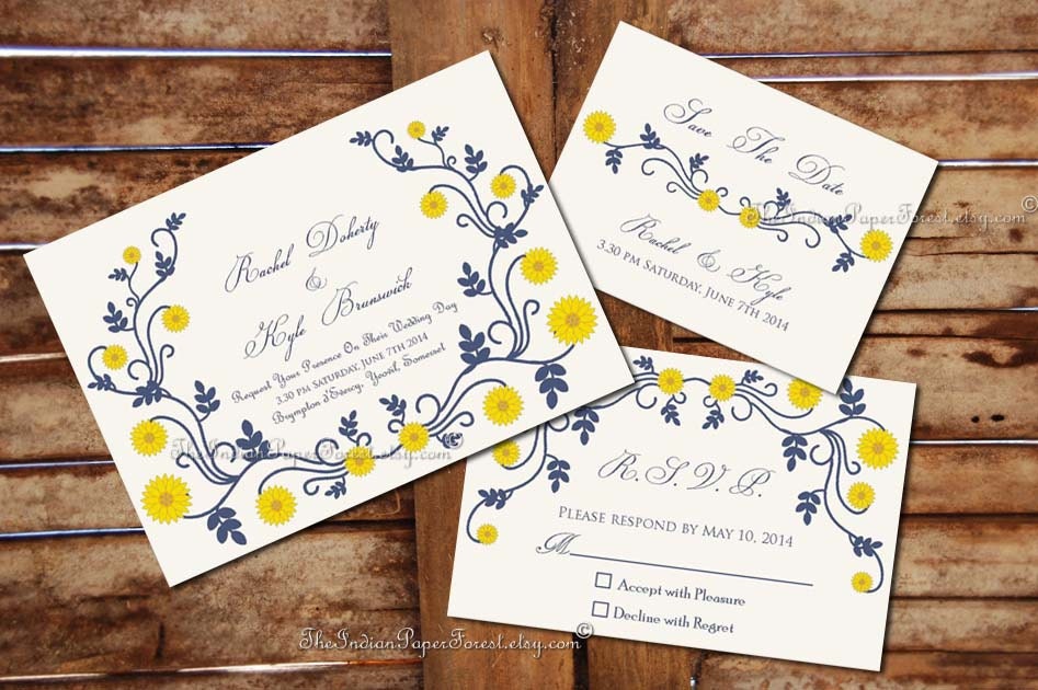 PRINTABLE INDIAN SUMMER Save The Date, Custom Colors, Diy Wedding Invitation Suite Anniversary Engagement Template Pdf Design Floral Spring