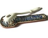 Spoon Rest Mosaic Colorful Glass Tile Kitchen Decor