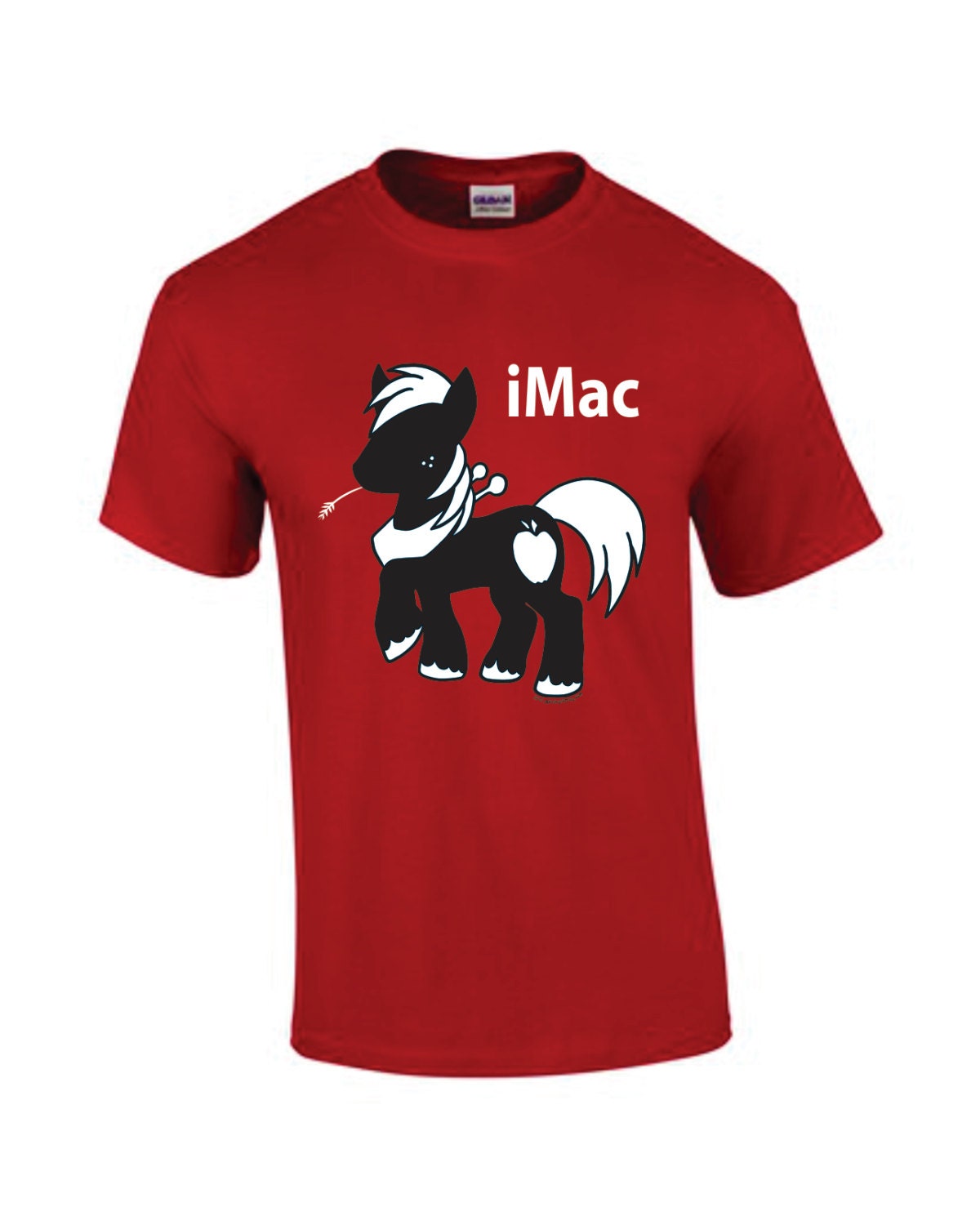 Brony "iMac" t-shirt. MLP-FIM, hand-printed  Big Macintosh