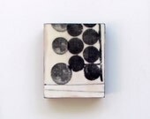 Original abstract encaustic painting - Marshmallow Modernist