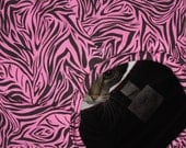 Cat Ball Modern Kitty Cave Bed in Fashionable Hot Pink Black Tiger Stripes