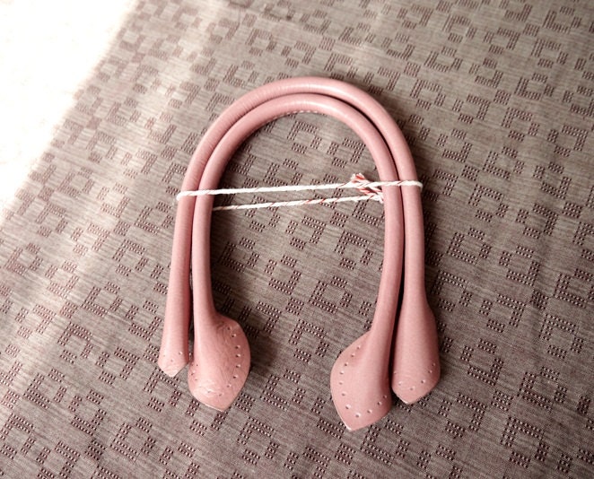 Pink Leather Bag Handle Length 16 inch