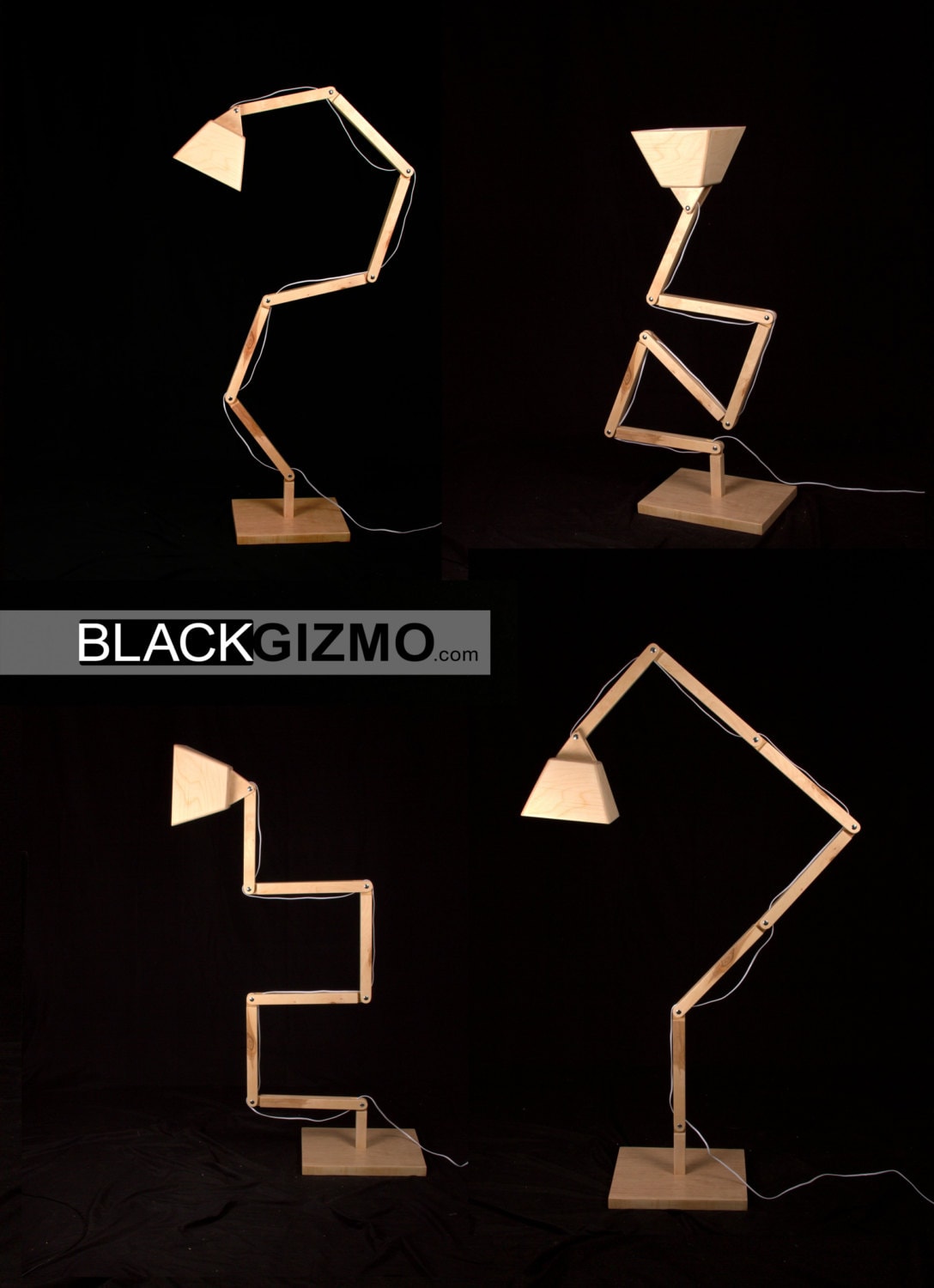 Wooden Floor Lamp DL022 BlackGizmo