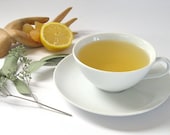 Linda's Lemon Ginger Green Tea, Loose Leaf Tea, 3.5 oz. Tin, Organic Lemongrass, Organic Ginger Root, Organic Lemon Myrtle