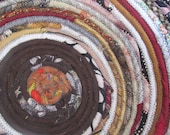 A HANDMADE COILED BASKET cotton fabric-rope quilted basket one of a kind directly from the artist