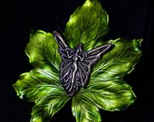 Fairy on Green Leaf Hairpin