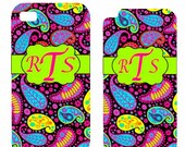 SPRING SALE iPhone 4 4s 5 iPod Touch 4 cover Personalized Custom Paisley HaRD, RuBBeR, or BuMPeR Case