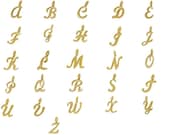Add on Personalized Gold Script Letter Charm - Personalized Birthstone Initial Necklaces