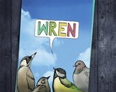 Garden Birds Name Print