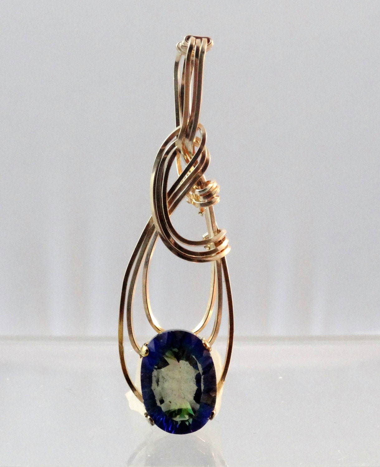 Caribbean Blue Opal Wire Wrapped Stone