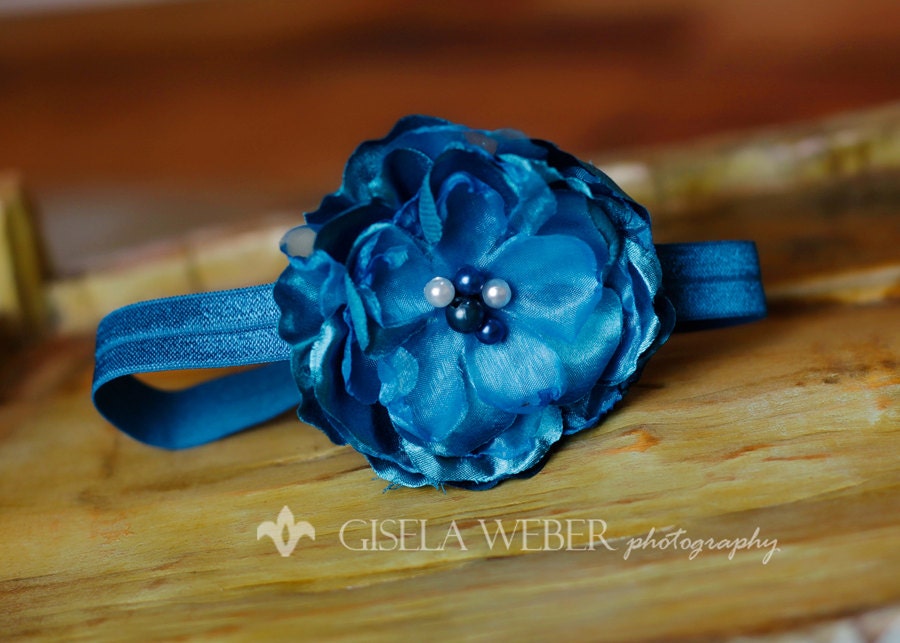 Stunning Bluish Turquoise Baby Headband, Newborn Headband, Women Headband, Children Headband