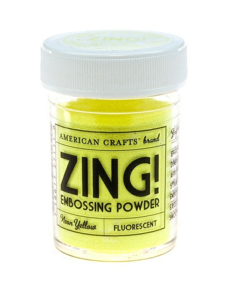Neon Yellow Fluorescent Zing Embossing Powder American Crafts