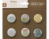 Abroad Self Adhesive Badges Studio Calico