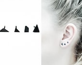 Shape earrings - Simple silver earrings