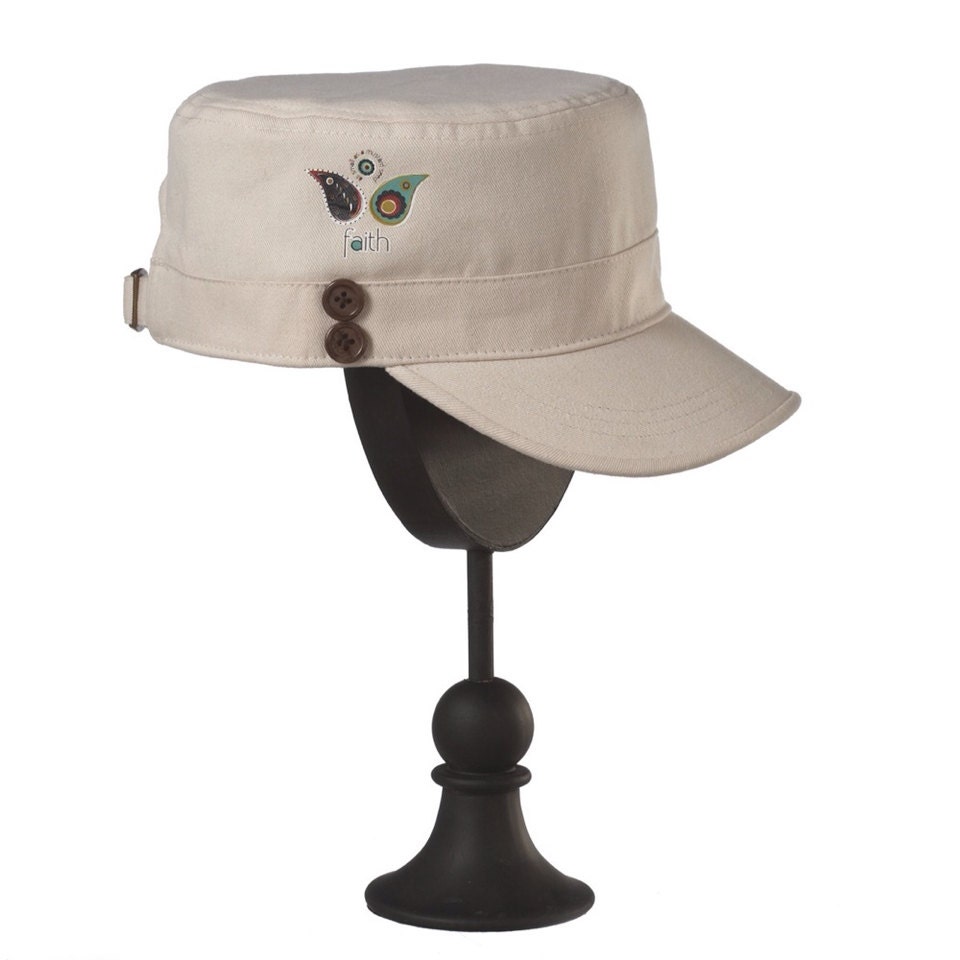 Inspirational Art, Hope Shines Through: Be You - Fearfully and Wonderfully Made -- women's military hat