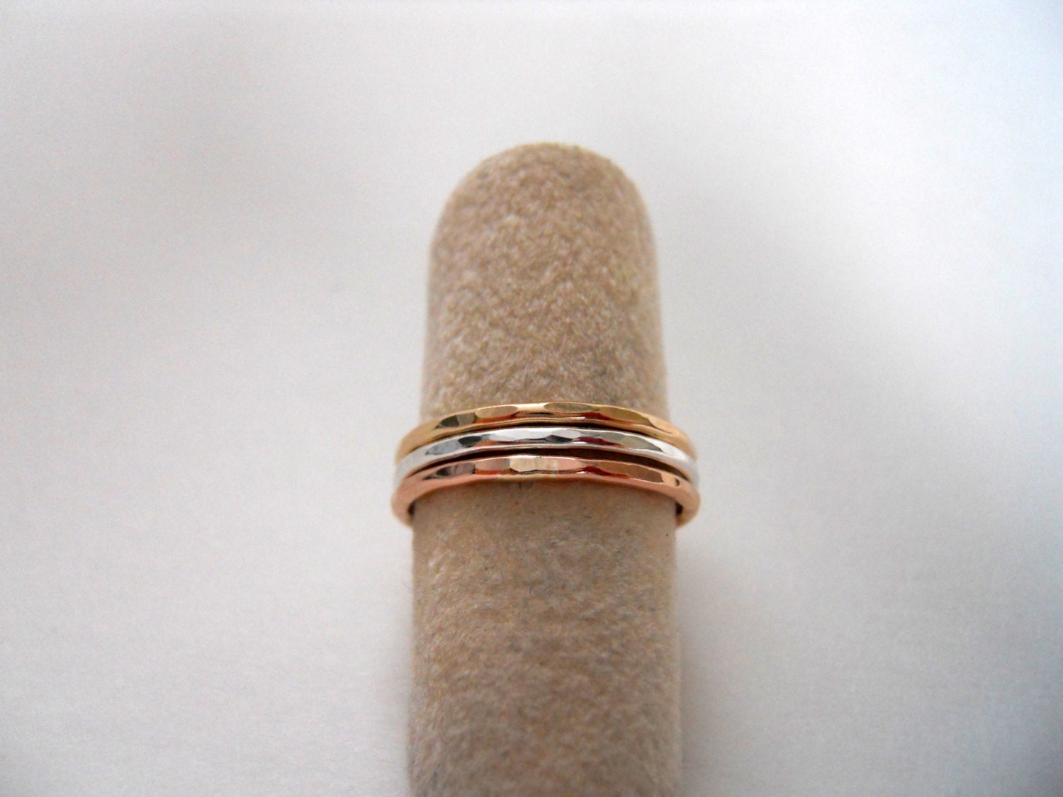 Triple Stack Hammered Rings