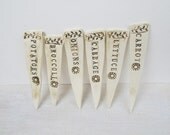 Ceramic Garden Markers // Handmade Pottery Plant Stakes