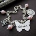 Personalized Little Girls Name Bracelet Flower Girl Gift, Baby Bracelet Baby Baptism Gift, Birth Date, Pearls & Butterfly Children's Jewelry