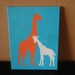 Hand Painted 9x12 Giraffe Canvas Painting