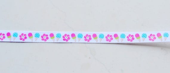 100% sweet Ice scream on 3/8" grosgrain ribbon Il_570xn