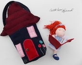 Minnie - A Lit'l Bit Wool and Cotton Doll with A Wool Cottage Play Purse - Open Ended Play - Waldorf Inspired