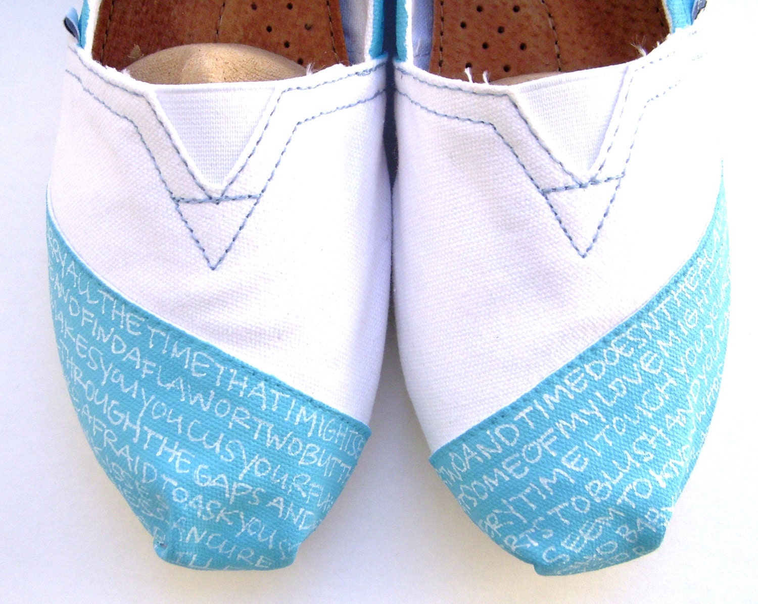 The Desiree - Light Blue and White Custom TOMS