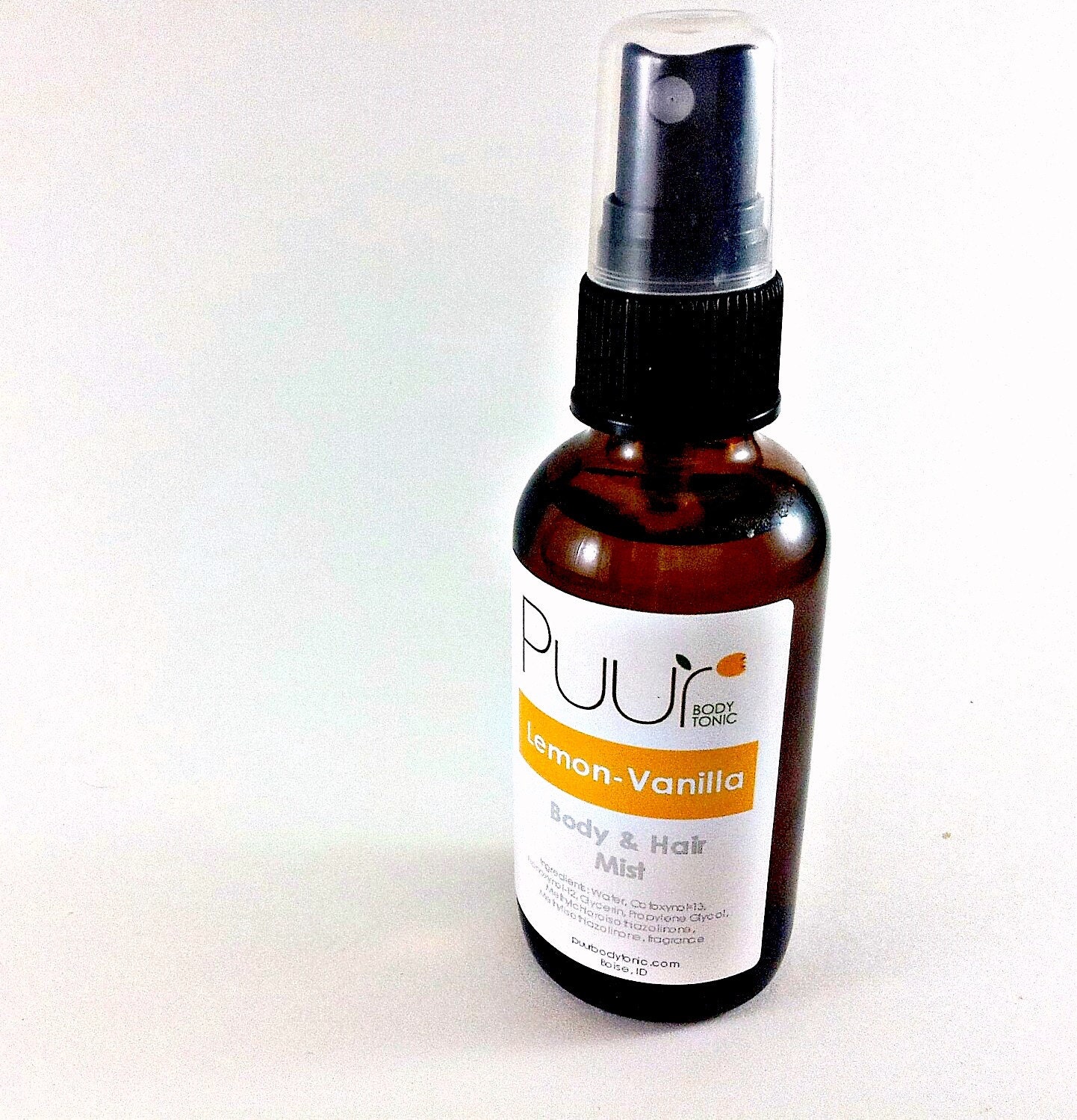 Lemon Vanilla Body Spray - Citrus Vanilla Hair and Body Splash Alcohol Free 4oz Body Spritz