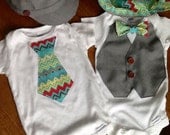 Easter Baby Boy Vest Bow Tie Dress up Onesie Toddler