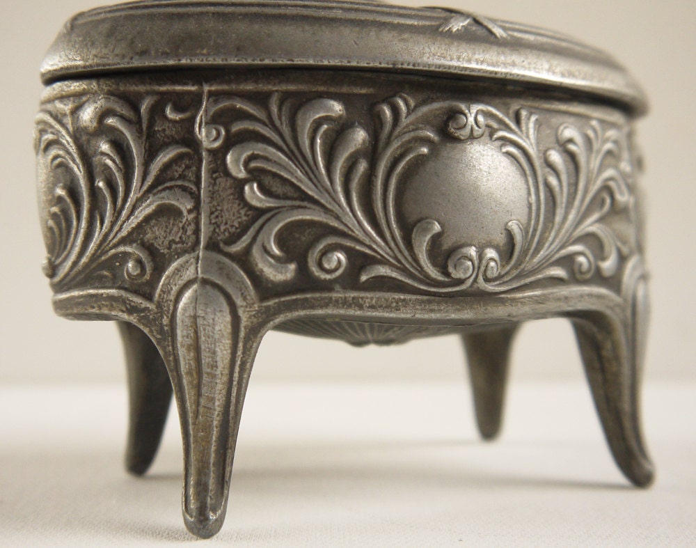 Vintage Trinket Casket Jewelry Box 1910s