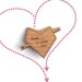Dude, I Love You Wooden Pin - Laser Cut Playful, Fun Wooden Heart & Arrow Pin