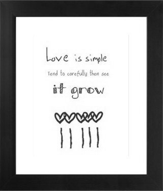 Black and White Illustration LOVE Print Love Typography Couple Wedding Shower