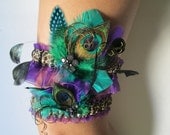 Bridal Wedding Garters, Leopard Garters, Purple Garters, Teal Garters, Peacock Garters, Destination/Alternative Bride/Prom Garters