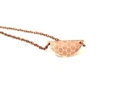 Slice of Science, Honeycomb, Copper, Modern Design, Necklace