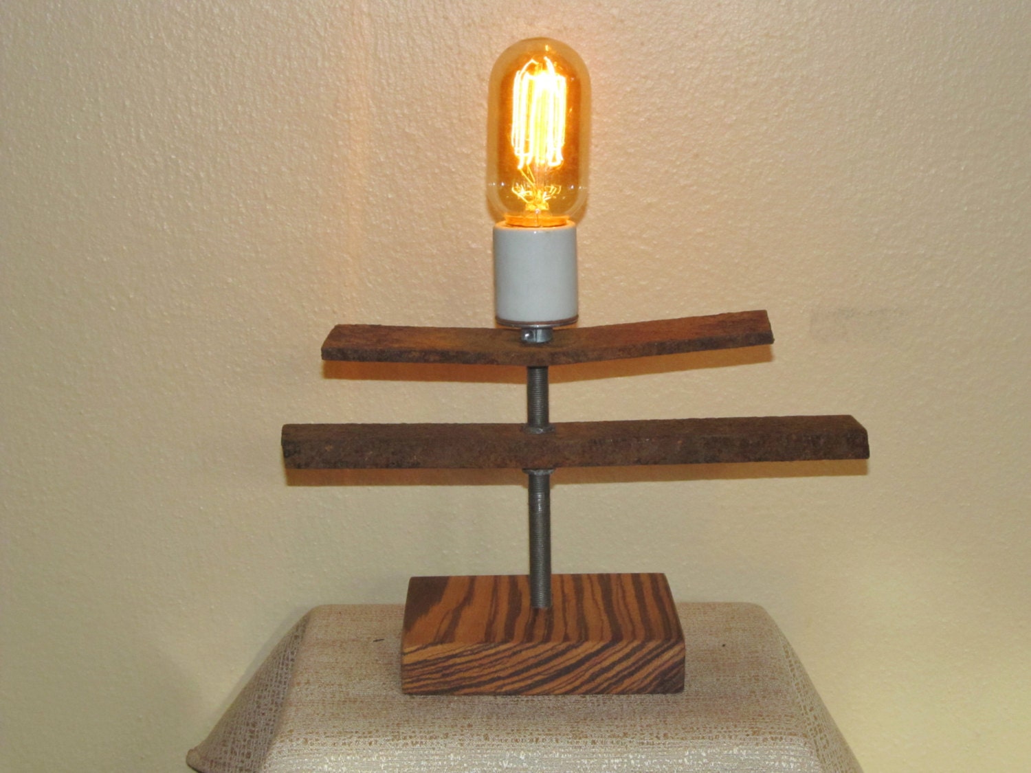 Found Metal Artifact Lamp Number 117