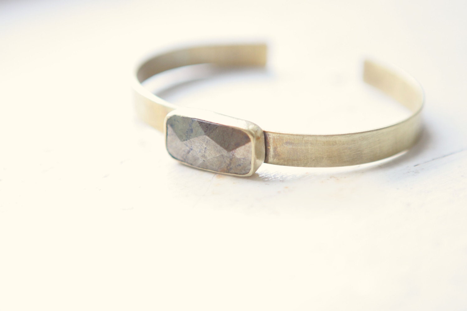 Faceted Peruvian Pyrite Bangle