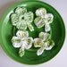 Four Leaf Clover, Spring Celebrations, Shamrock Appliques for Art Projects, Brooches, Decorating by Custom Crochet