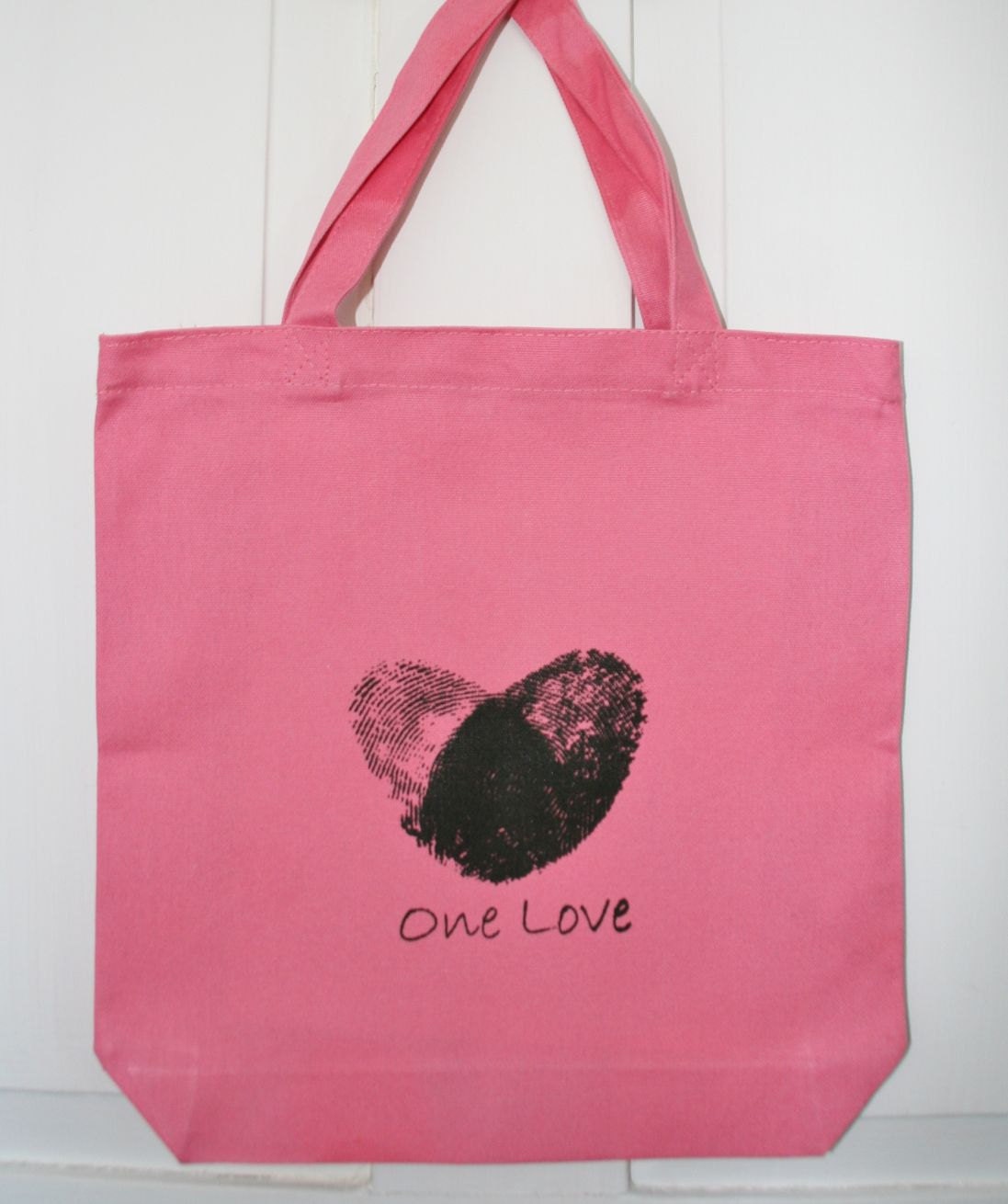 Fingerprint Heart One Love Tote Bag