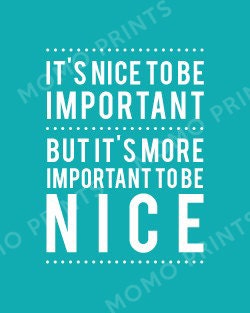It's more important to be NICE - Print