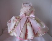 Dog Dress  XS Pink Rose   By Nina's Couture Closet "Exclusive  Line Bella "
