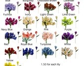 14 pc Wedding Set - Bridal Wedding Bouquet Toss Bridesmaid Boutonniere Calla Lily Real Touch Latex Feathers Punk - Match Your Colors Custom