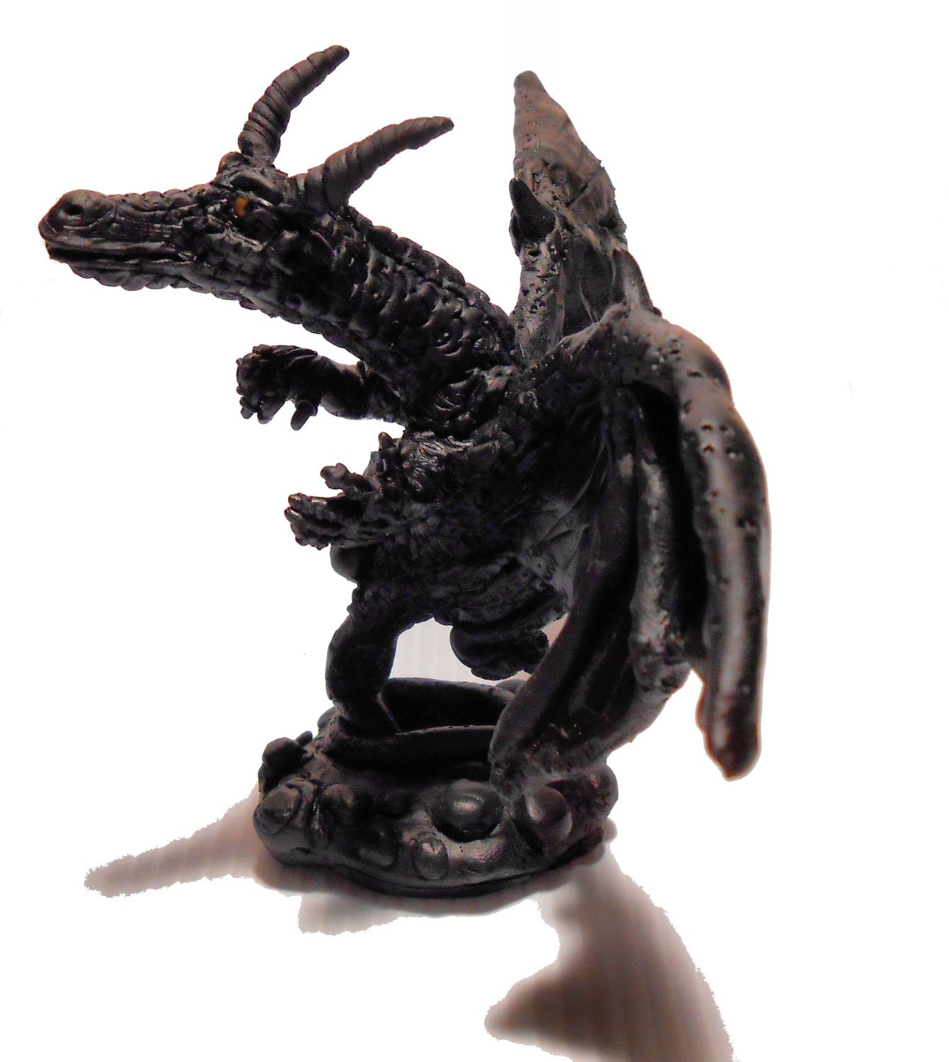Spindoll  the black . Apoxie clay dragon