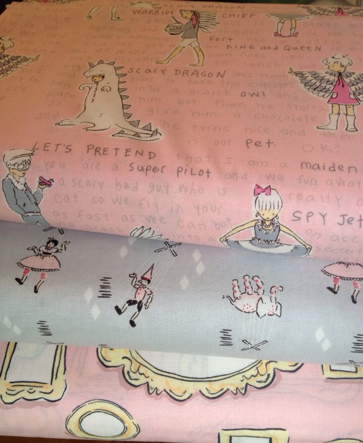 Let's Pretend by Sarah Jane for Michael Miller, half yard bundle of 3